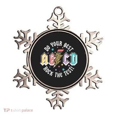 Test Day Teachers Boy Girl Abcd Rock The Test Testing Day Ornament