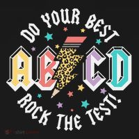 Test Day Teachers Boy Girl Abcd Rock The Test Testing Day Ornament thumb 1