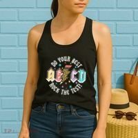 Test Day Teachers Boy Girl Abcd Rock The Test Testing Day Women's Tank Top thumb 2