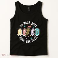Test Day Teachers Boy Girl Abcd Rock The Test Testing Day Tank Top thumb 2