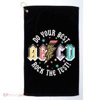Test Day Teachers Boy Girl Abcd Rock The Test Testing Day Golf Towel thumb 0