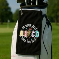 Test Day Teachers Boy Girl Abcd Rock The Test Testing Day Golf Towel thumb 2