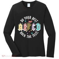 Test Day Teachers Boy Girl Abcd Rock The Test Testing Day Women's Long Sleeve Shirt thumb 0