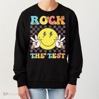 Testing Day Teacher Student Motivational Rock The Test Women's Sweatshirt thumb 0