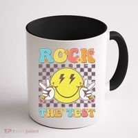 Testing Day Teacher Student Motivational Rock The Test Coffee Mug thumb 1