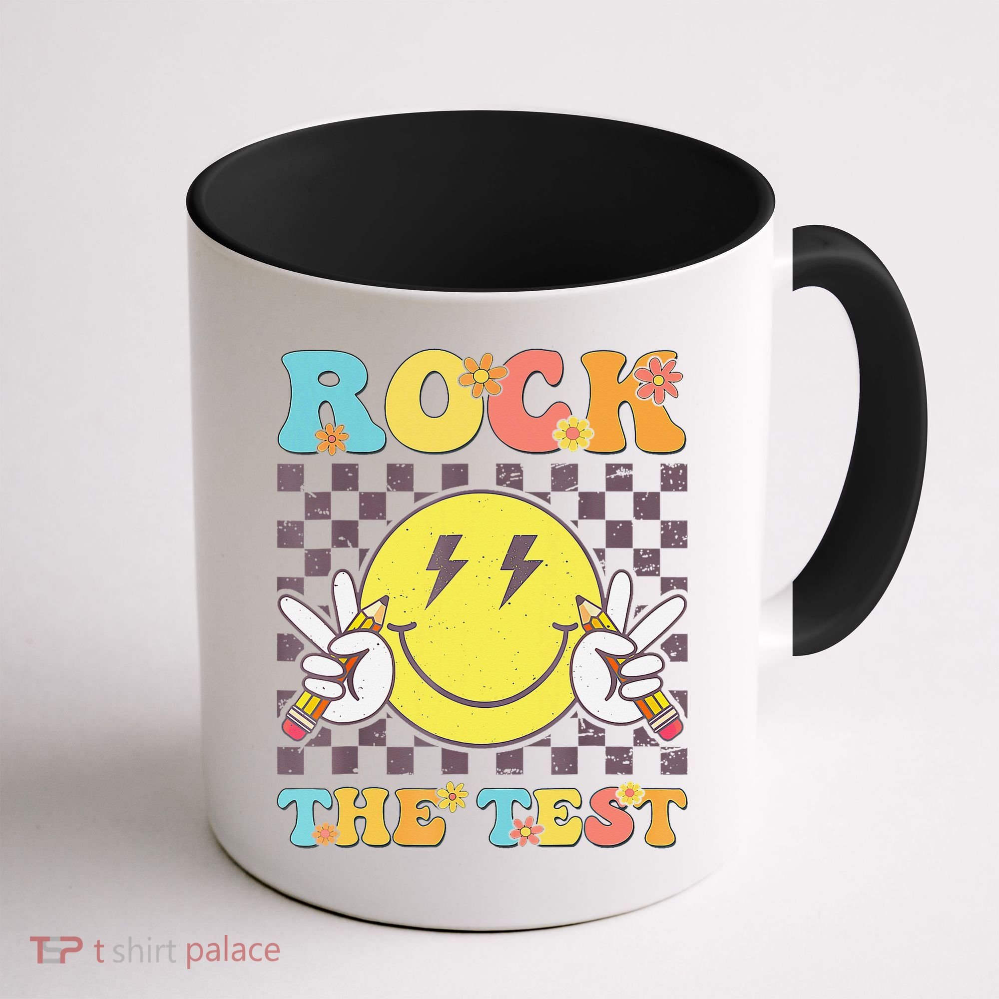 Testing Day Teacher Student Motivational Rock The Test Coffee Mug