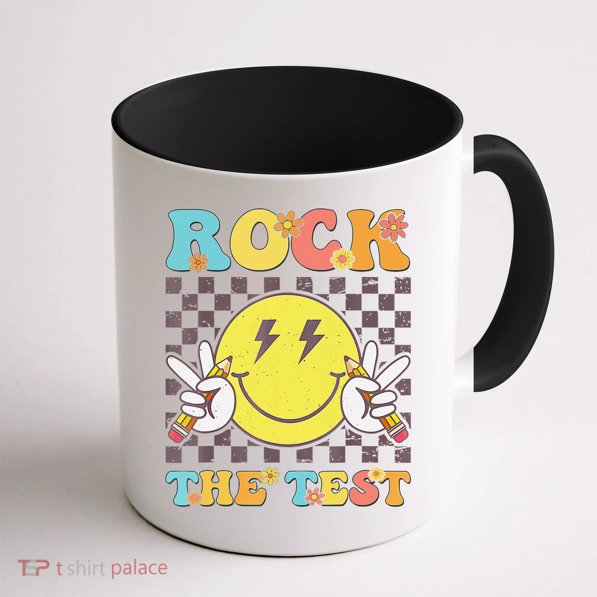 Testing Day Teacher Student Motivational Rock The Test Coffee Mug