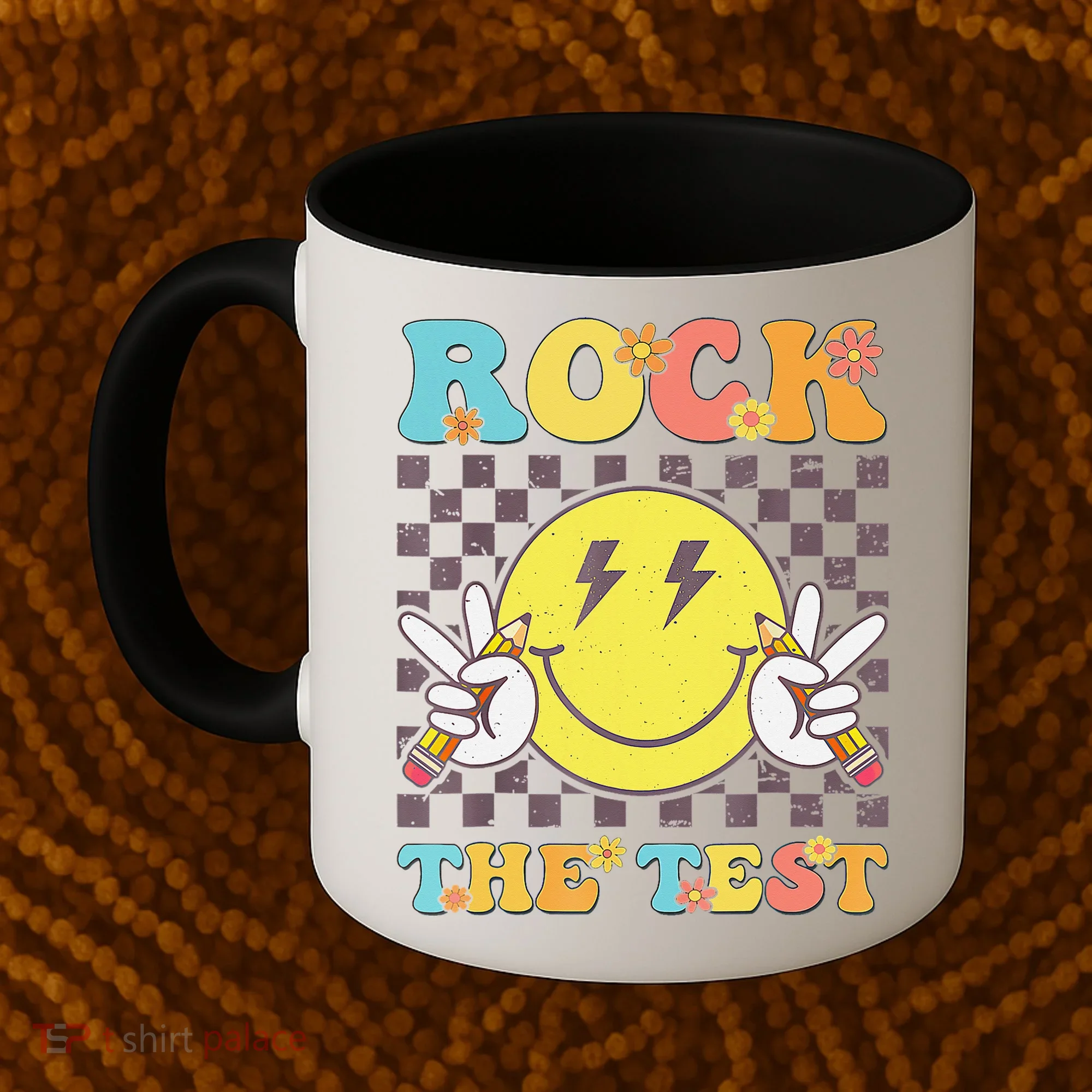 Testing Day Teacher Student Motivational Rock The Test Coffee Mug