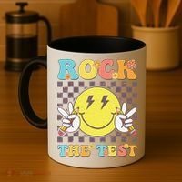 Testing Day Teacher Student Motivational Rock The Test Coffee Mug thumb 4