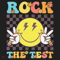 Testing Day Teacher Student Motivational Rock The Test Beanie thumb 2