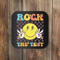 Testing Day Teacher Student Motivational Rock The Test Coaster thumb 0
