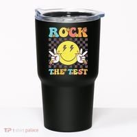 Testing Day Teacher Student Motivational Rock The Test Tumbler thumb 0