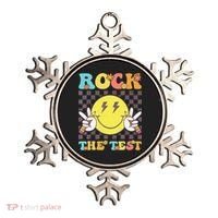 Testing Day Teacher Student Motivational Rock The Test Ornament thumb 0