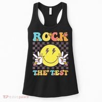 Testing Day Teacher Student Motivational Rock The Test Women's Tank Top thumb 0