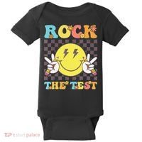 Testing Day Teacher Student Motivational Rock The Test Baby Bodysuit thumb 0