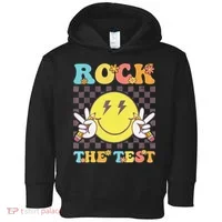 Testing Day Teacher Student Motivational Rock The Test Toddler Hoodie thumb 0