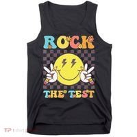 Testing Day Teacher Student Motivational Rock The Test Tank Top thumb 0