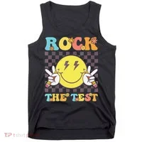 Testing Day Teacher Student Motivational Rock The Test Tank Top thumb 0