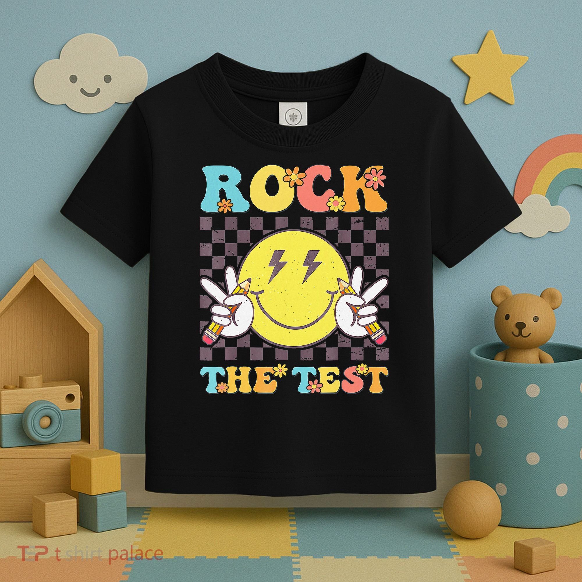 Testing Day Teacher Student Motivational Rock The Test Toddler T-Shirt