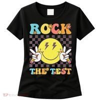 Testing Day Teacher Student Motivational Rock The Test Women's T-Shirt thumb 0