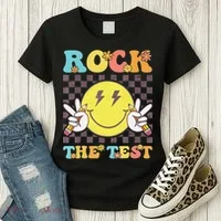 Testing Day Teacher Student Motivational Rock The Test Women's T-Shirt thumb 3