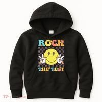 Testing Day Teacher Student Motivational Rock The Test Kids Hoodie thumb 0