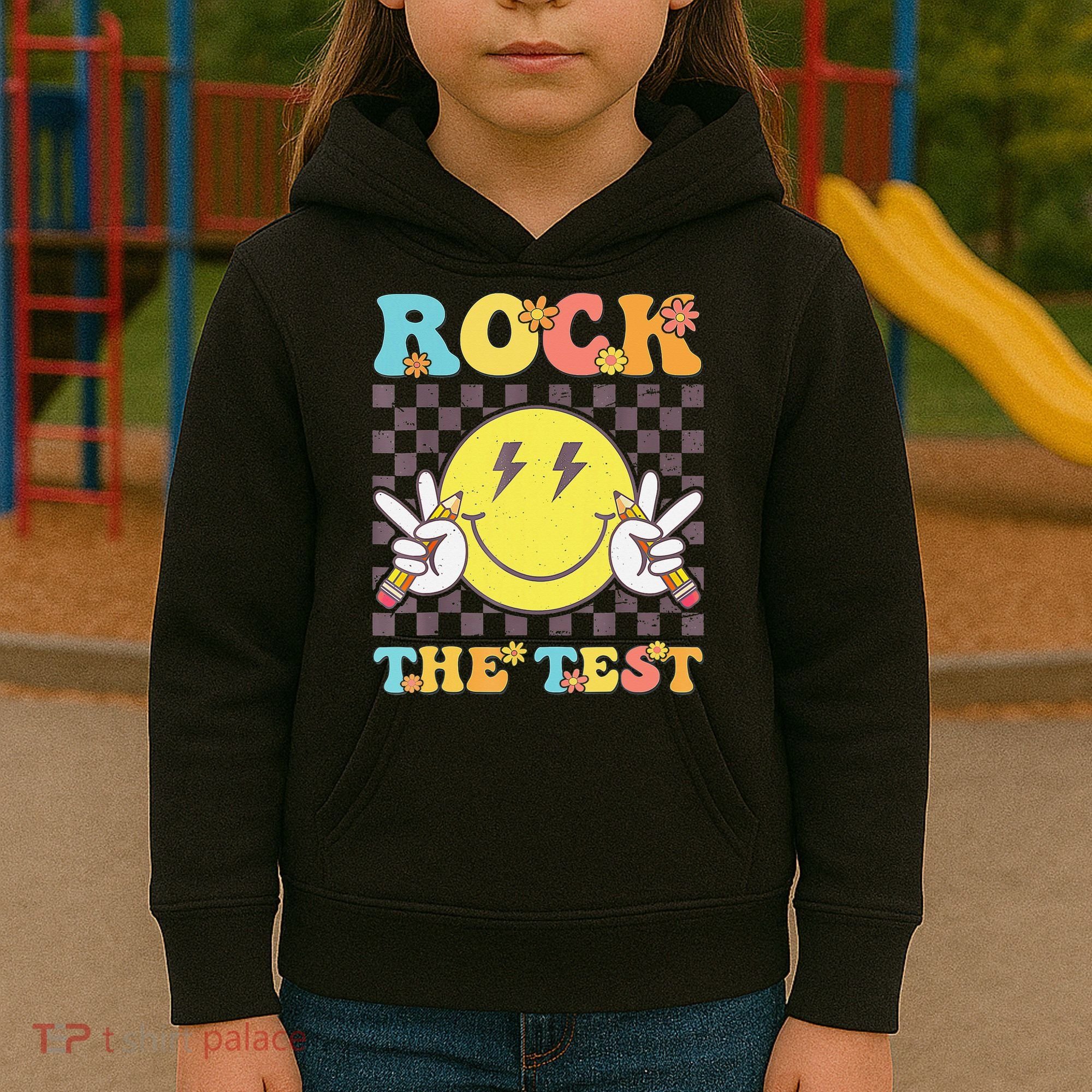 Testing Day Teacher Student Motivational Rock The Test Kids Hoodie