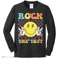 Testing Day Teacher Student Motivational Rock The Test Kids Long Sleeve Shirt thumb 0