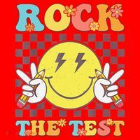 Testing Day Teacher Student Motivational Rock The Test Santa Hat thumb 1