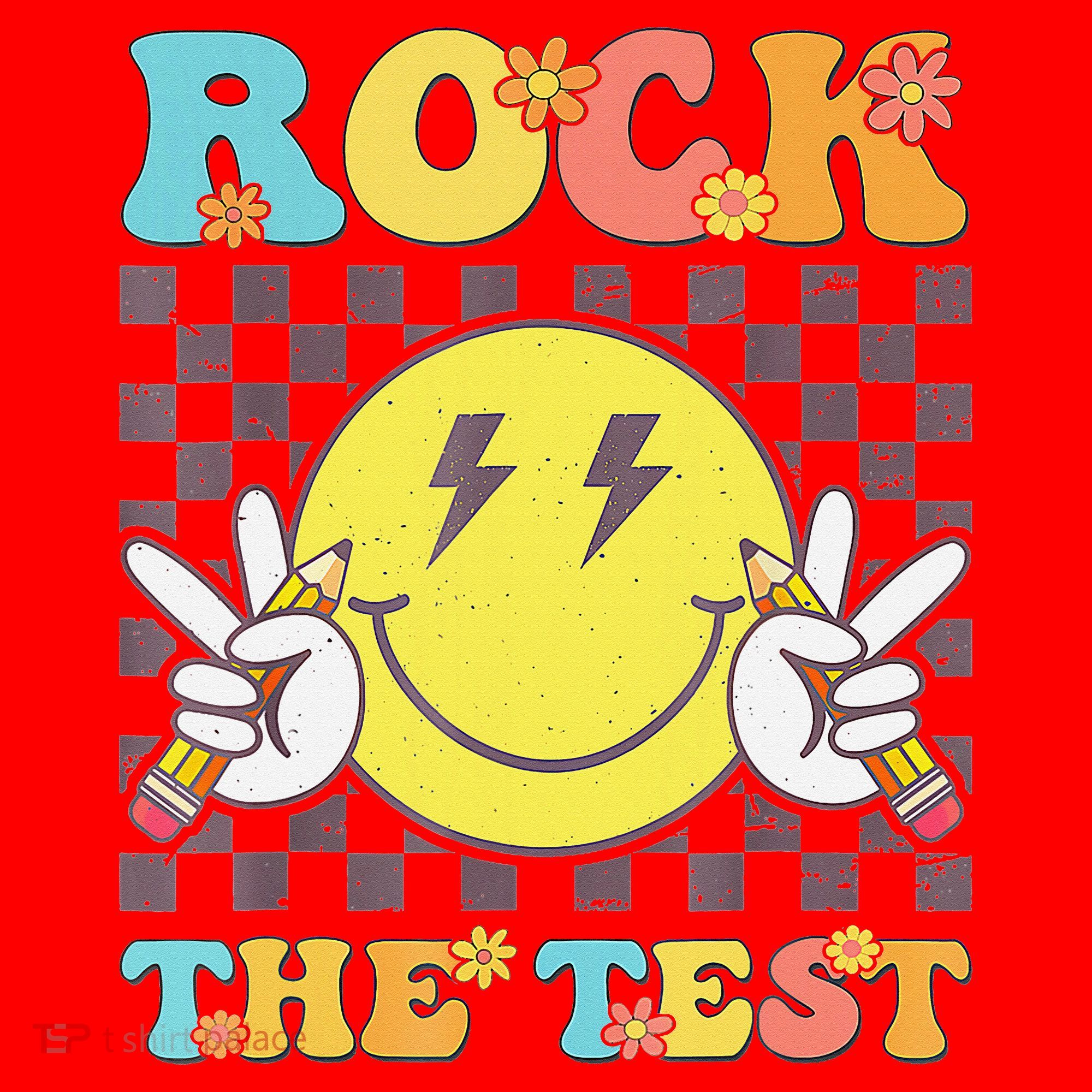 Testing Day Teacher Student Motivational Rock The Test Santa Hat