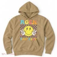 Testing Day Teacher Student Motivational Rock The Test Hoodie thumb 0