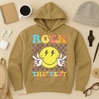 Testing Day Teacher Student Motivational Rock The Test Hoodie thumb 3