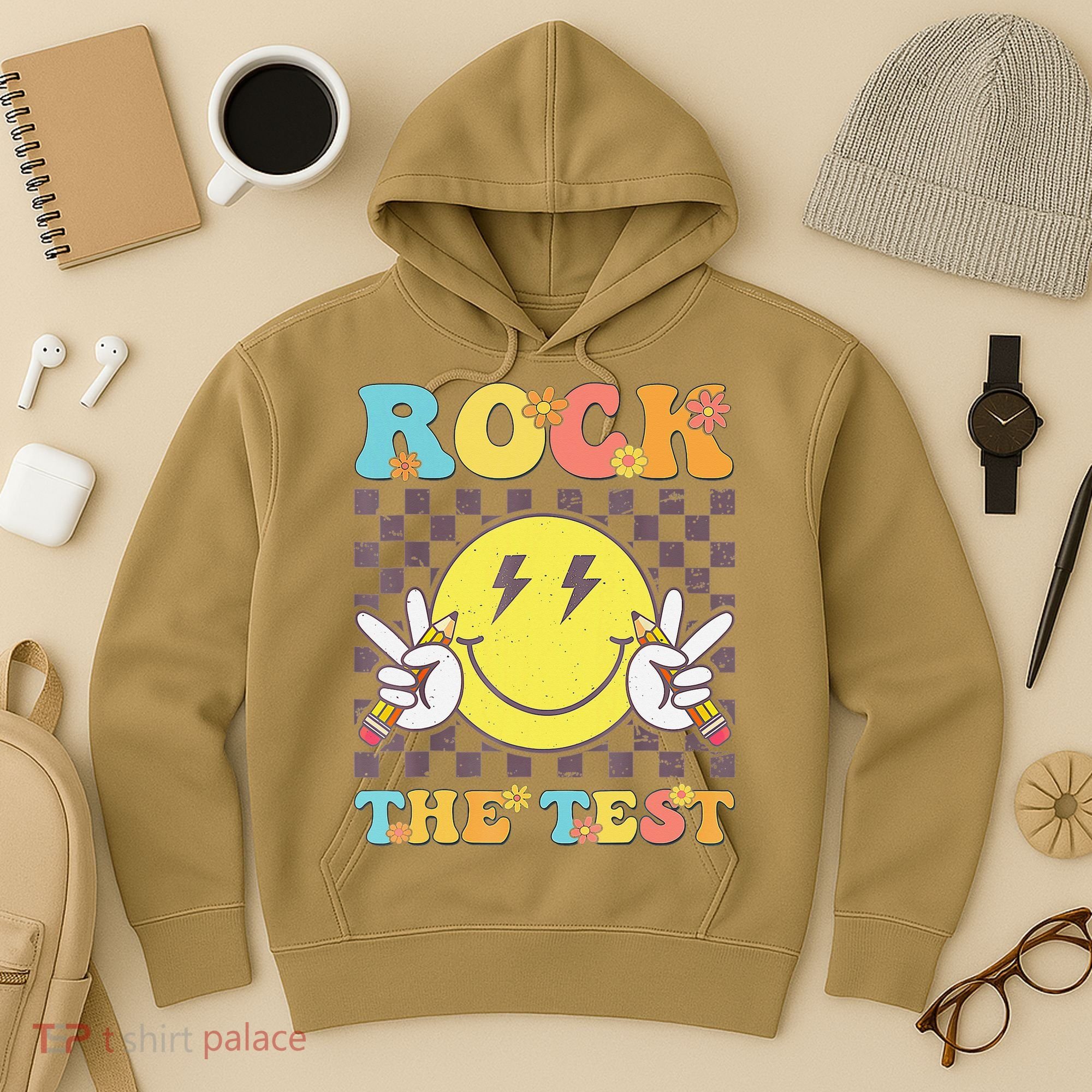 Testing Day Teacher Student Motivational Rock The Test Hoodie