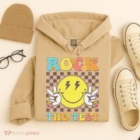 Testing Day Teacher Student Motivational Rock The Test Hoodie thumb 4