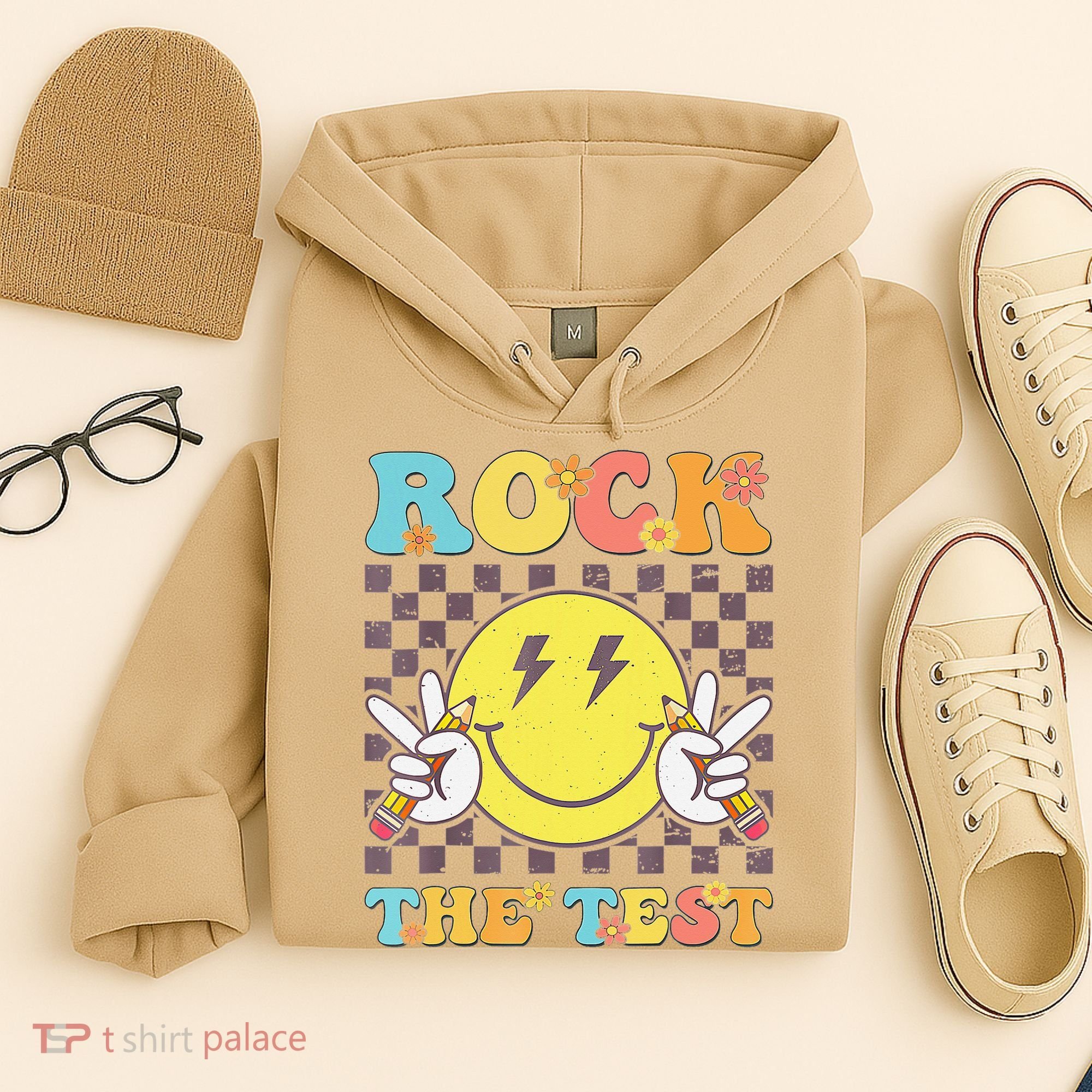 Testing Day Teacher Student Motivational Rock The Test Hoodie