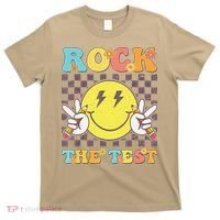 Testing Day Teacher Student Motivational Rock The Test T-Shirt thumb 0
