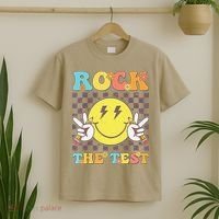 Testing Day Teacher Student Motivational Rock The Test T-Shirt thumb 2