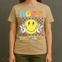 Testing Day Teacher Student Motivational Rock The Test T-Shirt thumb 4