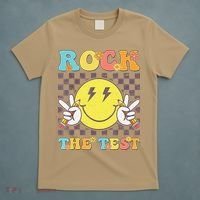 Testing Day Teacher Student Motivational Rock The Test T-Shirt thumb 5