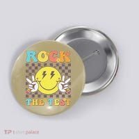 Testing Day Teacher Student Motivational Rock The Test Button thumb 0
