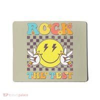 Testing Day Teacher Student Motivational Rock The Test Mousepad thumb 0