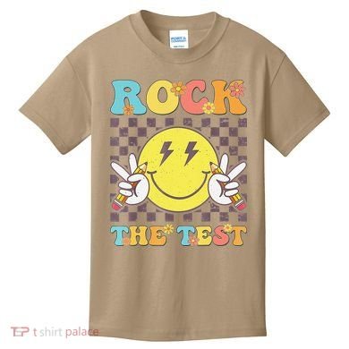 Testing Day Teacher Student Motivational Rock The Test Kids T-Shirt