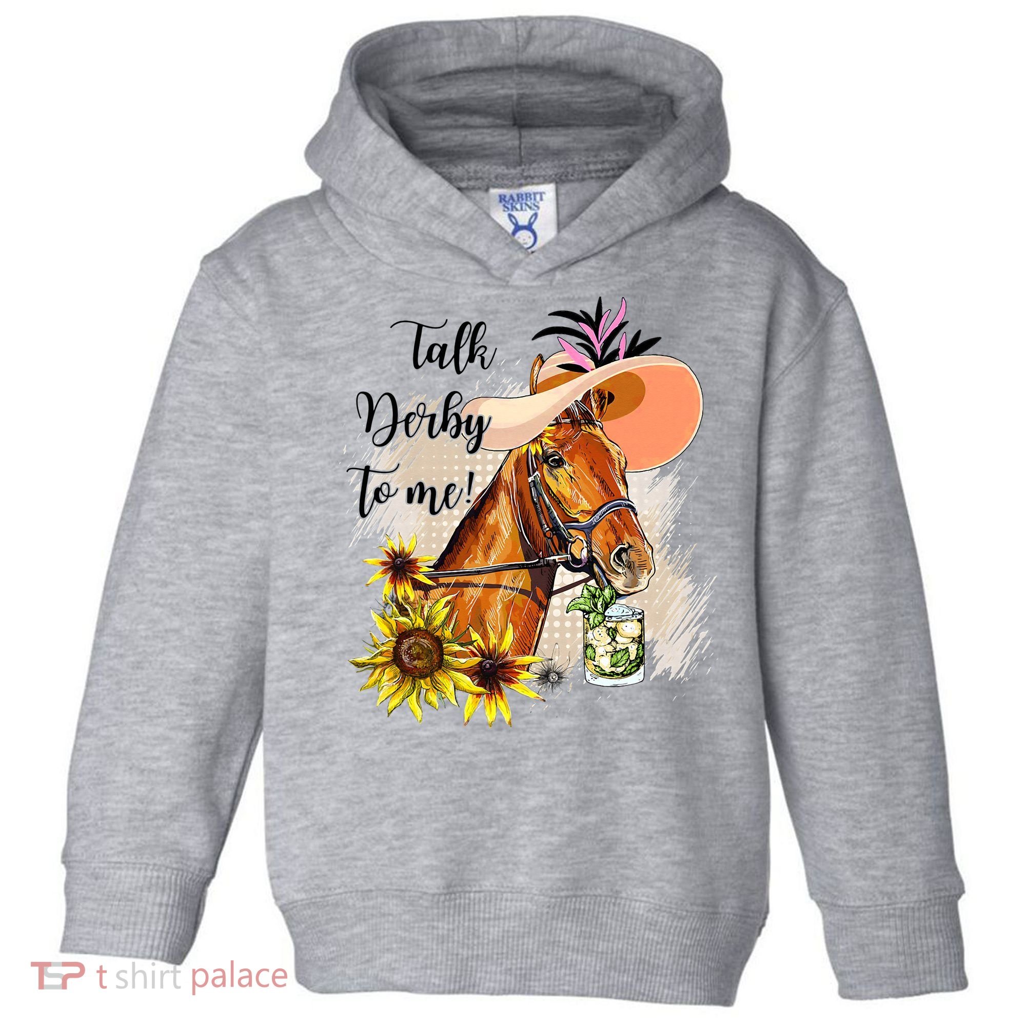 Talk Derby To Me Sunflower Horse Racing Toddler Hoodie