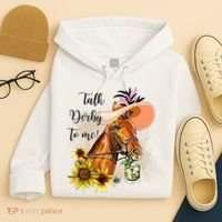 Talk Derby To Me Sunflower Horse Racing Hoodie thumb 4