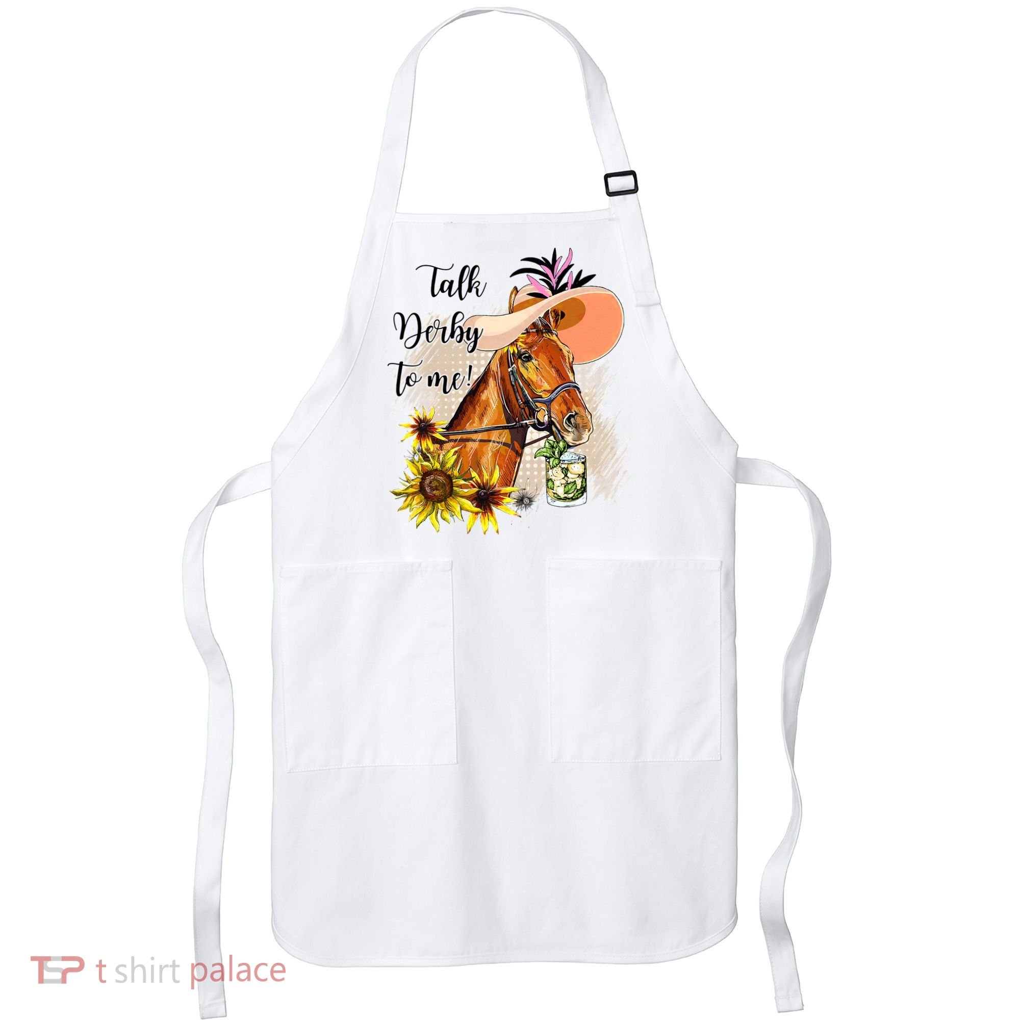 Talk Derby To Me Sunflower Horse Racing Apron