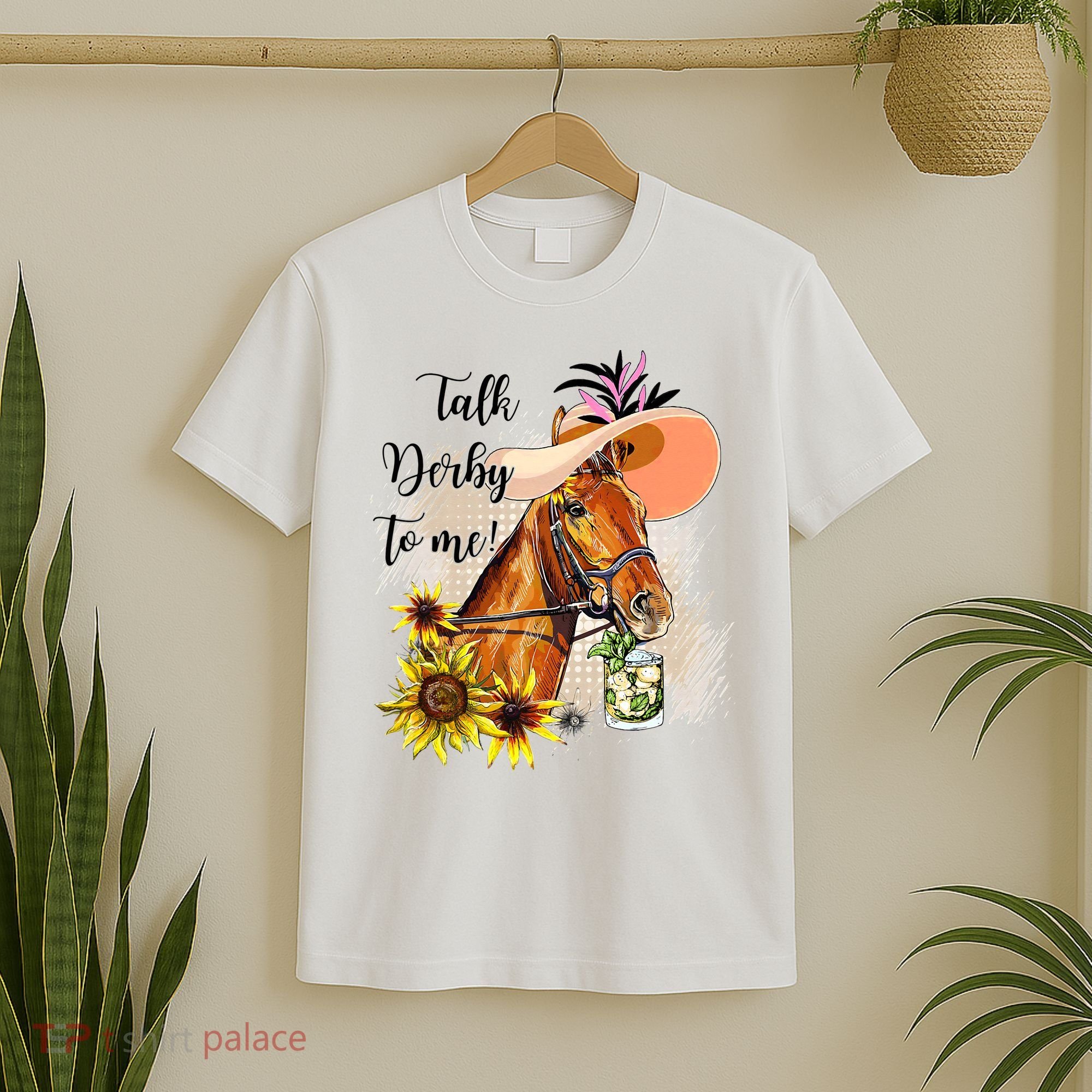 Talk Derby To Me Sunflower Horse Racing T-Shirt