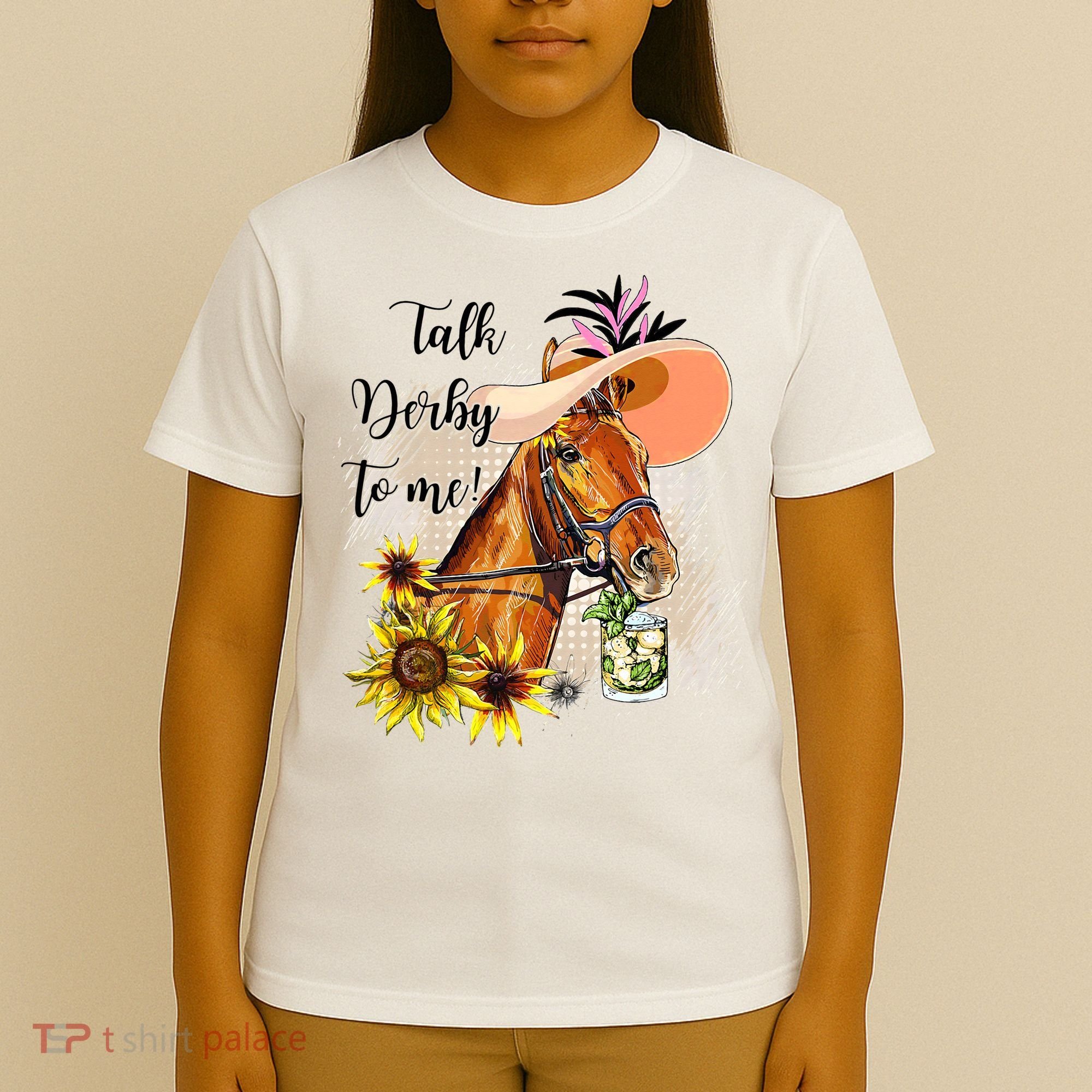 Talk Derby To Me Sunflower Horse Racing T-Shirt