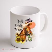 Talk Derby To Me Sunflower Horse Racing Coffee Mug thumb 1
