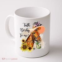 Talk Derby To Me Sunflower Horse Racing Coffee Mug thumb 0
