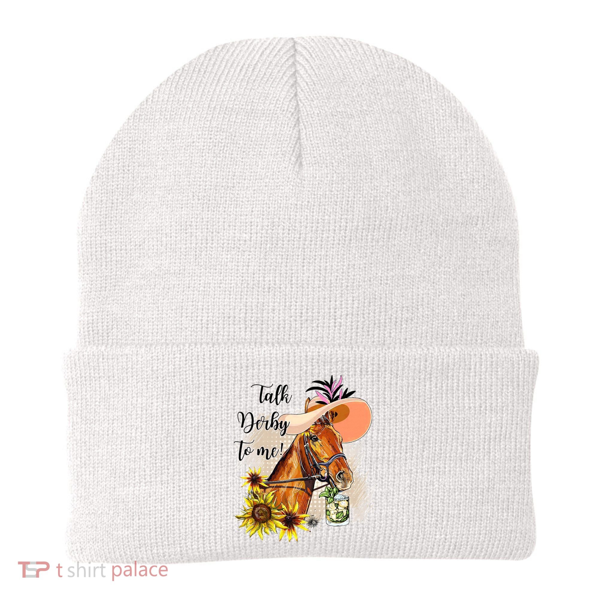 Talk Derby To Me Sunflower Horse Racing Beanie